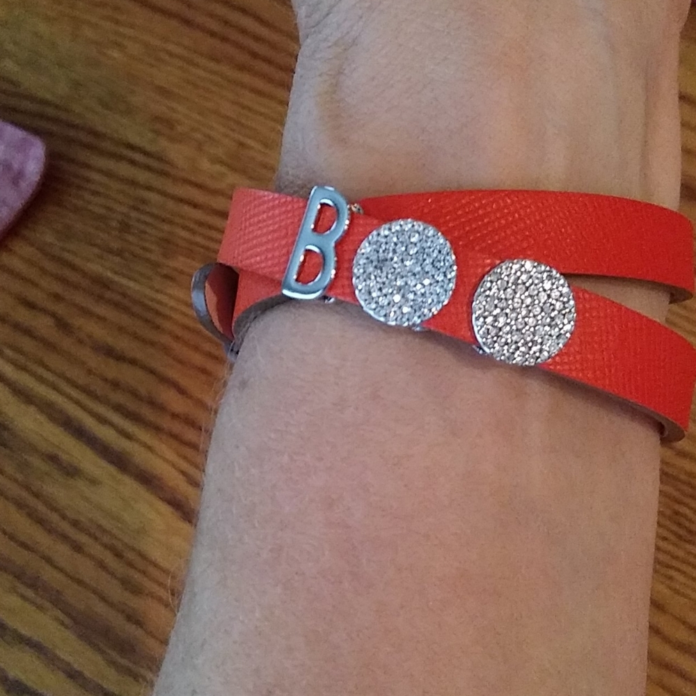 Orange Double Leather Bracelet BOO